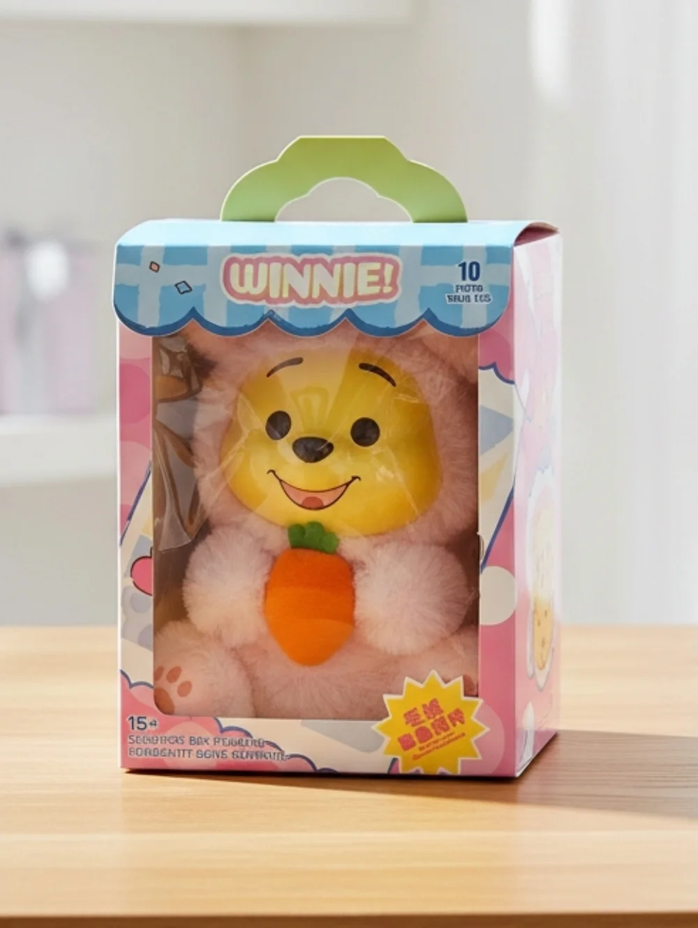 Miniso Plush Toy Pooh In Bunny Outfit with Carrot - Picture 1 of 7